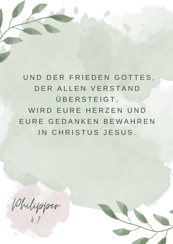 Philipper 4.7 Verskarte