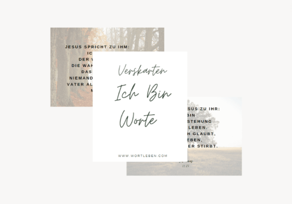 Bibelverse Ich-Bin-Worte mit Symbolen